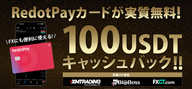 redotpay100ドルキャッシュバックキャンペーン